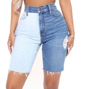Denim shorts
